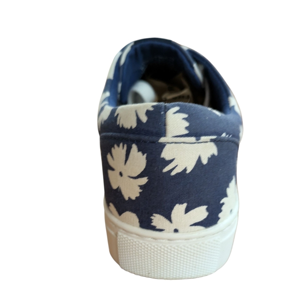 J. Crew Road Trip Printed Navy Floral Canvas Sneakers Size 8 - Picture 6 of 15